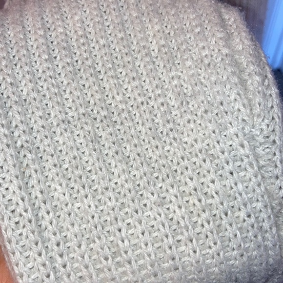 Corset Back Cardigan Sweater XL holidays gray cream - Picture 6 of 6